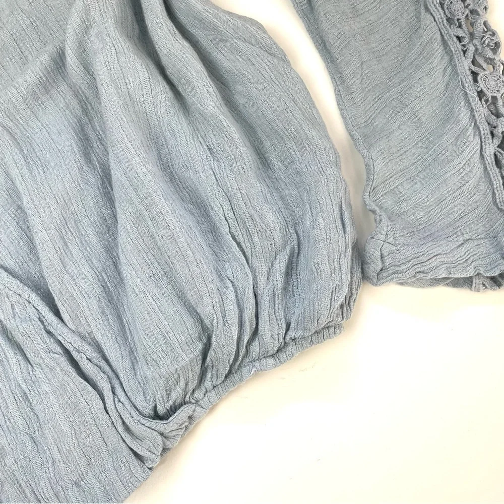 Free‎ People Runaway Crochet Lace Banded Wrap Top